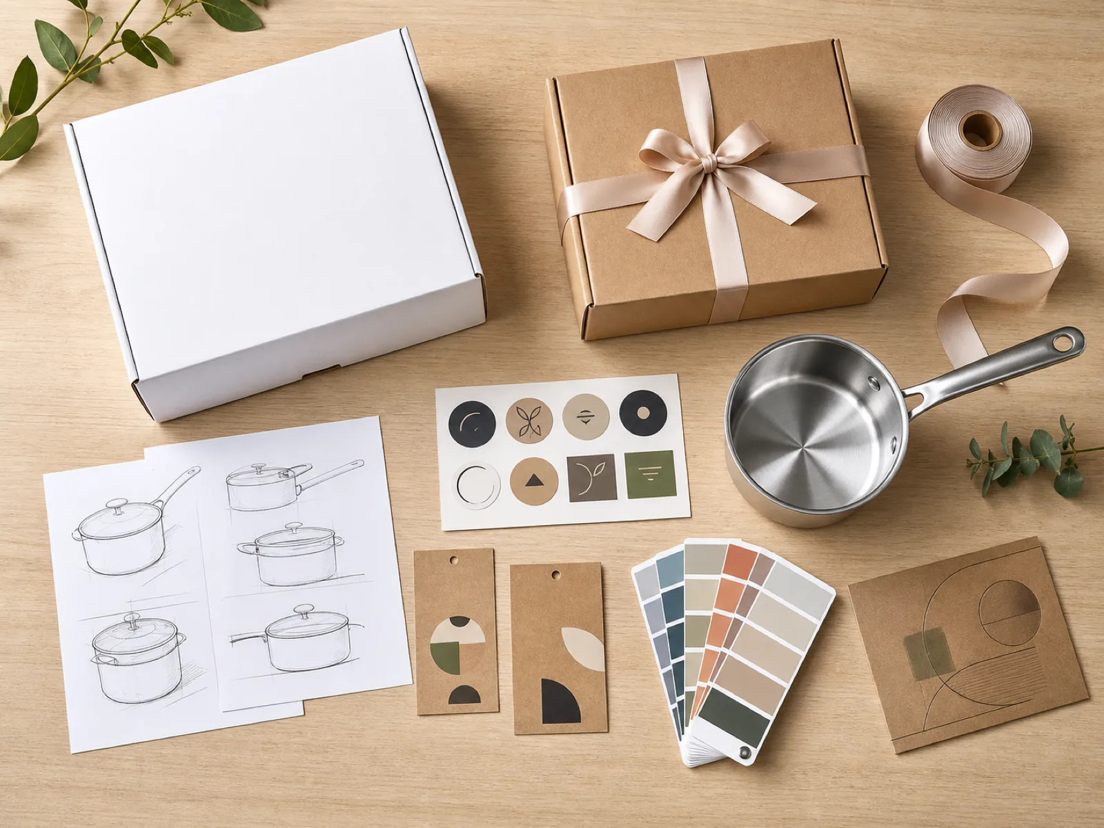 Branded private-label cookware packaging